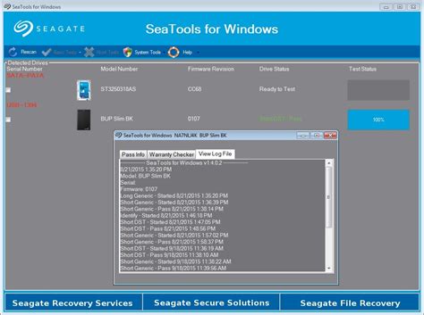 seagate hard drive testing tool